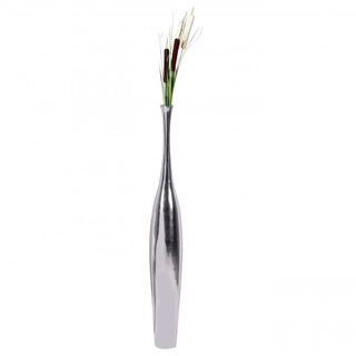 KADIMA DESIGN Elegante Aluminium Blumenvase - 100 cm, Silber, Zeitloses Design, Handgefertigt, KADIMA DESIGN