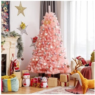 KOMFOTTEU Künstlicher Weihnachtsbaum rosa, 180cm rosa