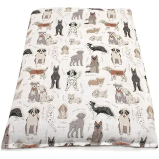 GIRAFFENLAND Kirschkernkissen 30 x 20 cm, Bio Stoff "Liebe Hunde" - Als Wärmekissen & Kältekissen - Körnerkissen für Mikrowelle und Backofen - 30x20cm, Kirschkerne, 600g