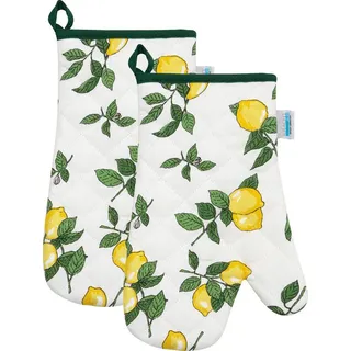 Kracht Ofenhandschuh "Zitronen" 2er-Pack gelb-grün Größe 20x30 cm