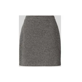 Slim Fit Minirock aus Tweed-Jersey, Mittelgrau, 40