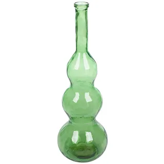 Gilde Vase Balleros aus Glas - bauchige Form - grün - Höhe 100cm x Ø 33cm - Dekovase