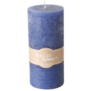 Boltze Stumpenkerze Casual, 15 cm, Ø 7 cm, Blau