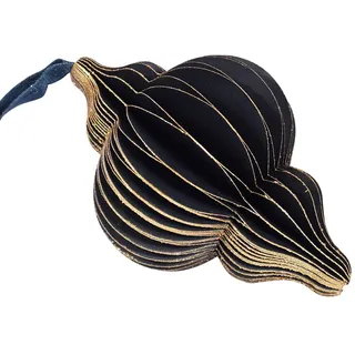 pajoma® Weihnachtsanhänger 3D / Länglich Papier/Premium Qualität/Papieranhänger - Weihnachtsdeko 8 cm in Dunkelgrün