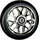 Spy7 Stunt-Scooter Rolle 110mm Abec11 Chrome/Pu Schwarz Schwarz