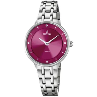 Festina Damenuhr Analog aus Edelstahl 316l Silberfarben
