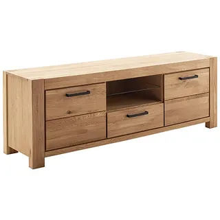 MCA living Silias TV-Lowboard 192 cm Beige/Massivholz