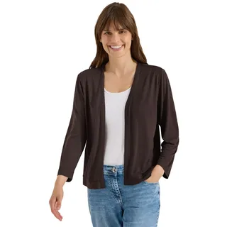 Cecil Offene Jacke in Unifarbe mit 3/4-Arm Brown Cacao L - L