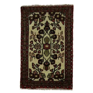 Borento Orientteppich Perserteppich Sarough 124 x 64 cm, rechteckig, Handgeknüpft beige
