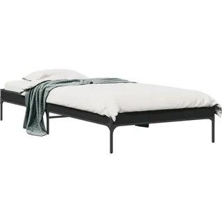 vidaXL Bettgestell Schwarz 90x200 cm Holzwerkstoff und Metall