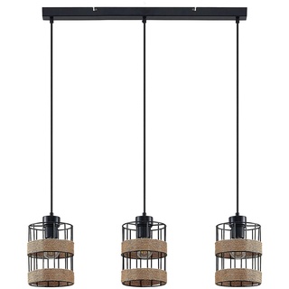 Lindby Pendelleuchte 'Espinia' (Modern) in Schwarz aus Metall u.a. für Wohnzimmer & Esszimmer (3 flammig, E27) - Deckenlampe, Esstischlampe, Hängelampe, Hängeleuchte, Wohnzimmerlampe