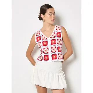 Stricktop APRICOT "Top" Gr. 36, rot, Tops, Damen, S (36), Strick, Obermaterial: 88% Baumwolle CO. 12% Polyester PES., Stricktop, Häkeln