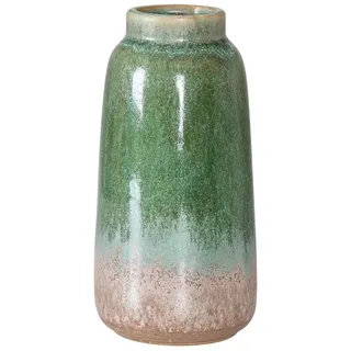 Levandeo® Dekovase, Blumenvase H17cm Vase Porzellan Grün Taupe Tischdeko Dekovase Deko