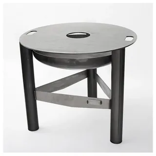 Czaja Feuerstelle Feuerschale Freiburg mit Grillring 98 cm, Feuerplatten Grill