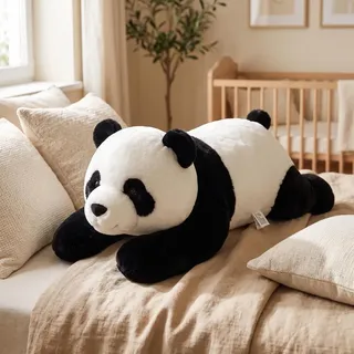 Riesen Panda Plüschtier 60cm XXL Kuscheltier Bär Stofftier Baby Kissen Kindergeburtstag Weihnachtsgeschenk