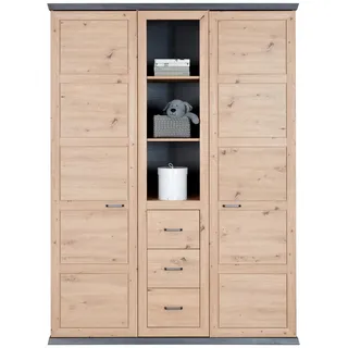 MY BABY LOU Kinderkleiderschrank Benton 154 x 209,2 x 60,2 cm Eiche dunkelgrau