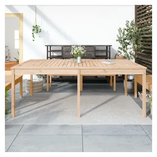 furnicato Gartentisch Massivholz 203,5 x 100 x 76 cm (1-St), Stabiler Outdoor-Tisch mit rustikaler Optik für deinen Garten braun 100 cm x 76 cm x 203.5 cm