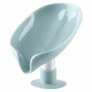 König Design Seifenhalter Seifendose Seifenschale Seifenablage Platzsparer Ablauf ohne Bohren, Farbe:Grün