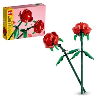 LEGO Creator Rosen, künstliche Blumen-Set, kompatibel mit Blumensträußen als Kinderzimmer- oder Schreibtisch-Deko, Valentinstag-Geschenk für M...