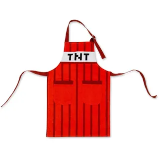 Minecraft TNT Küchenschürze für Jugendliche, zum Grillen, Kochen und Grillen, Rot - Einheitsgröße