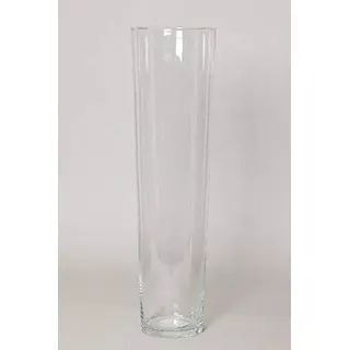 INNA-Glas Bodenvase KAIA, Trichter - rund, klar, 70cm, Ø 17cm - Hohe Vase - Deko Vase