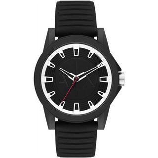Armani Exchange Herrenuhr , Dreizeiger Uhrwerk, 44MM Schwarzes Nylongehäuse mit Kautschukarmband, AX2520