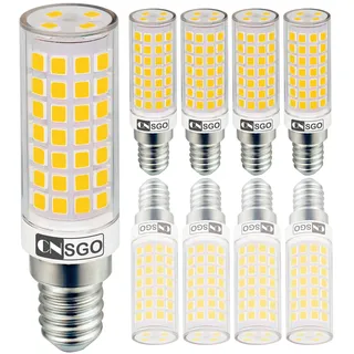 CNSGO E14 LED Mais Lampen Warmweiss 3000K, 6W Ersetzt 50W Halogen, 640 Lumen, Kurz Kleine Maiskolben Glühbirnen 360° Abstrahlwinkel, AC220–240V Flickerfreie Energiesparlampen, Nicht Dimmbar, 4er Pack