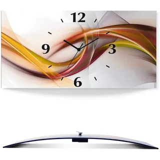 ARTland Abstrakte Wanduhr 50,0 cm 50x25 cm orange