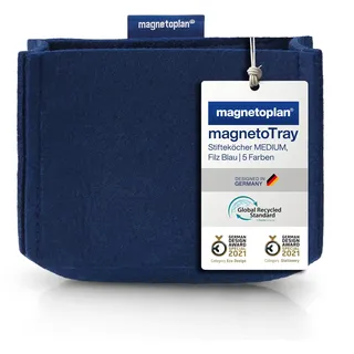Magnetoplan Stiftehalter magnetisch magnetoTray MEDIUM 130 x 100 x 60 mm Blau