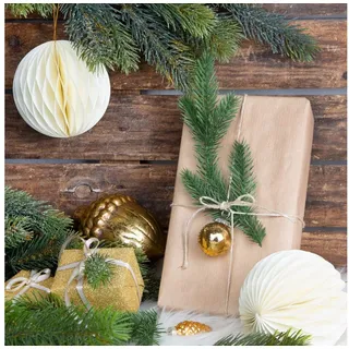 Logbuch-Verlag Baumbehang 5 Weihnachtskugeln aus Papier mit Magnetverschluss (Set, 5 St), faltbar