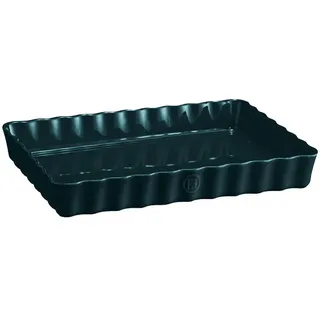 Emile Henry Rechteckige Keramik Kuchenform / Tarteform - tief – petrol