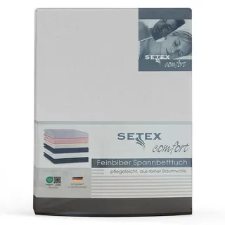 Setex Spannbettlaken Feinbiber 140 x 200 cm weiß