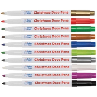 Metallische Mehrzweck Deko Stifte (10 Stück) Bastelbedarf zu Weihnachten