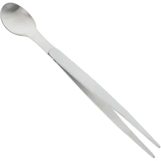 Probierlöffel aus Edelstahl, 20,5cm, Kompakt für Hotelküche | Geschmackslöffel, Silberfarbenes Besteck für Restaurant, Portable Aufbewahrung, Multifunktional als Löffel, Stäbchen, Zange
