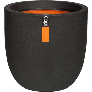 Capi Europe Capi Ovales Pflanzgefäß Smooth Ø 54 x 52 cm Schwarz