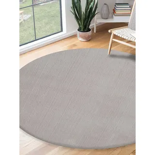 The CarPET Teppich Relax round, rund, Höhe: 16 mm, waschbarer Wohnzimmer Teppich modern rutschfest gelb Ø 160 cm x 16 mm