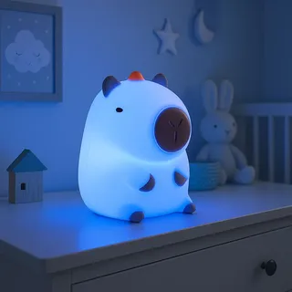 Tischleuchte LED Nachttischlampe Kinderlampe Akku RGB Touchdimmer Timer H 12,2 c