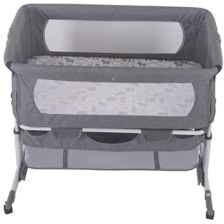 3 in 1 Babybett 5 Fach Höhenverstellung und Neigungsverstellung mit Bremse Stubenwagen Beistellbett Baby, Tragbares Kinderbett für Zuhause und Unterwegs92 x 58 x 70–90 cm (Cremeweiß)