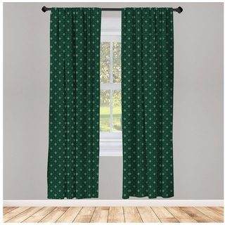 Gardine »Vorhang für Wohnzimmer Schlafzimmer Dekor«, Abakuhaus, Microfaser, Fleur De Lis Barock- grün 150 cm x 245 cm