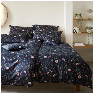 ELEGANTE Sorbet Floral Nachtblau 155 x 220 cm + 40 x 80 cm