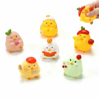 Hyleara 6 Stück Gummi Badeenten, Quietscheente Rubber Duck, Float und Squeak Gummienten, Mini Badeente Lustig für Schwimmbäder und Badewannen Dekoration