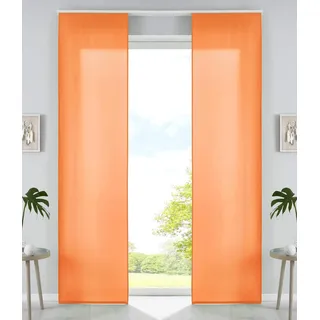 Gardinenbox Schiebegardine Paneelwagen 245 x 60 cm Orange 2 St.