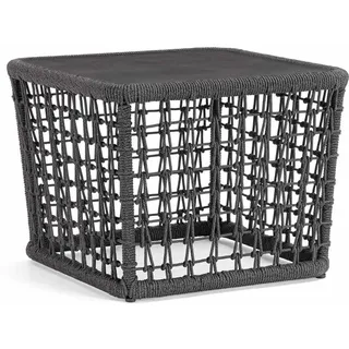 Gartencouchtisch Kollar aus Aluminium, modern, quadratisch, anthrazit, pflegeleicht