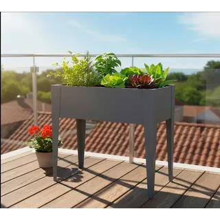 Westmann Vedura S | Metall Balkon Hochbeet | Anthrazit - Anthrazit