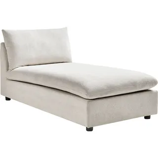 Beliani Chaiselongue Cremeweiß Stoffbezug Mit Kissen Ohne Armlehnen Beidseitig Modernes Design Recamière Relaxliege Für Wohnzimmer Schlafzimmer Indoor