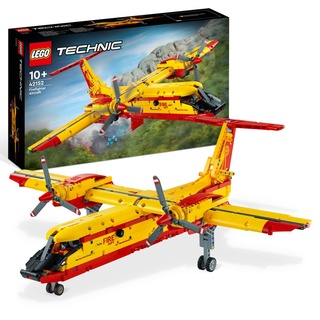 LEGO Technic 42152 Löschflugzeug Feuerwehr-Flugzeug-Spielzeug als Geschenk-Idee für Kinder ab 10 Jahre, Konstruktionsspielzeug und Kinderzimmer-Deko