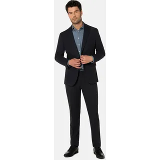 Anzug THOMAS GOODWIN "Anzug", Herren, Gr. 56, Normalgrößen, blau (navy), 53% Polyester, 43% Wolle, 4% Elasthan, unifarben, regular fit, Anzüge, im Modern-Fit, 10105-0-3328
