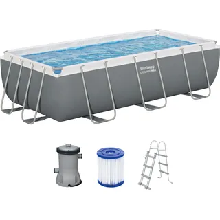 BESTWAY Power Steel Frame Pool  Set 404 x 201 x 100 cm inkl. Filterpumpe