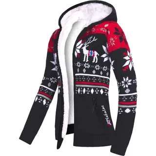 Nebulus Damen Jacke NORON, mit Kapuze, schicker Pullover im Norweger-Style - L