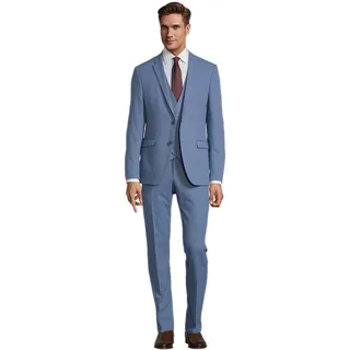 Steffen Klein Herren Anzug - Dreiteiler - Slim Fit - Business Anzug mit Weste - Elastischer Komfort - 56
